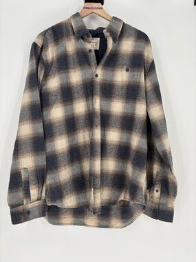 Weatherproof vintage flannel shirt xl brown plaid